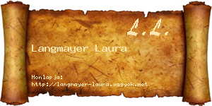 Langmayer Laura névjegykártya
